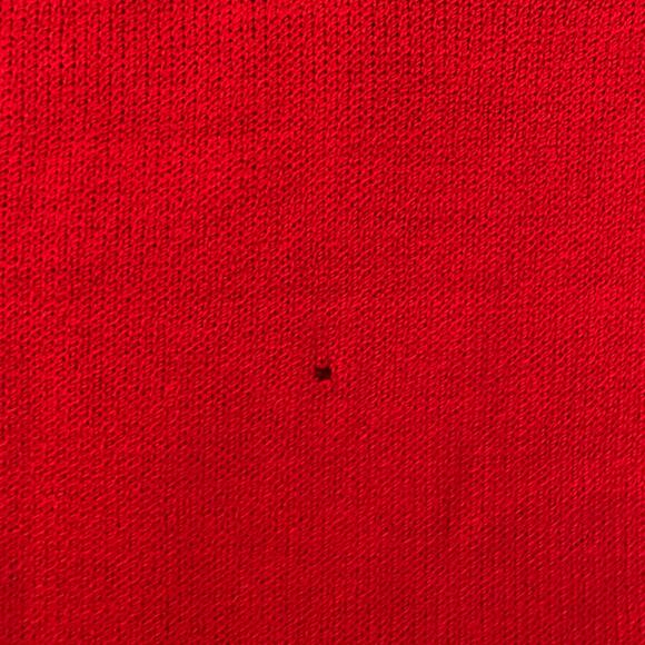 Vintage St. John Red Knit Sleeveless Sweater Tank Gold Chain Neck Medium - Picture 5 of 6